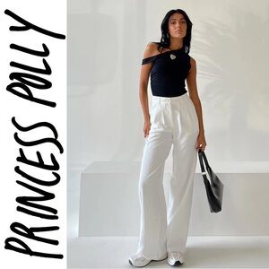 NWT Princess Polly Archer wide legs Pants white size 4P